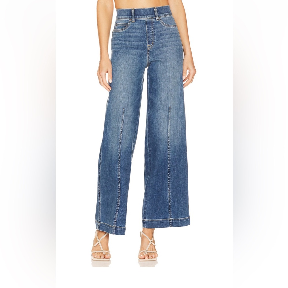 SPANX Seamed Front Wide Leg Jeans